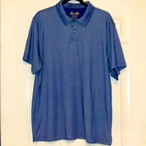 Tasso Elba XL Supima Cotton Blend Polo Shirt, Blue Golf, Tennis, Career, Office